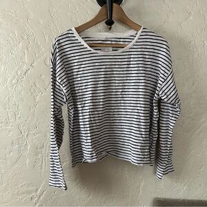 Lou & Grey Oversized Long Sleeve Striped Top